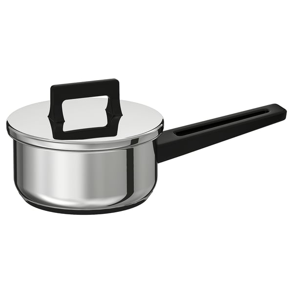 SNITSIG Saucepan with lid, stainless steel, 1 l IKEA