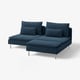 SÖDERHAMN 2-seat sofa with chaise longue, Kelinge dark blue