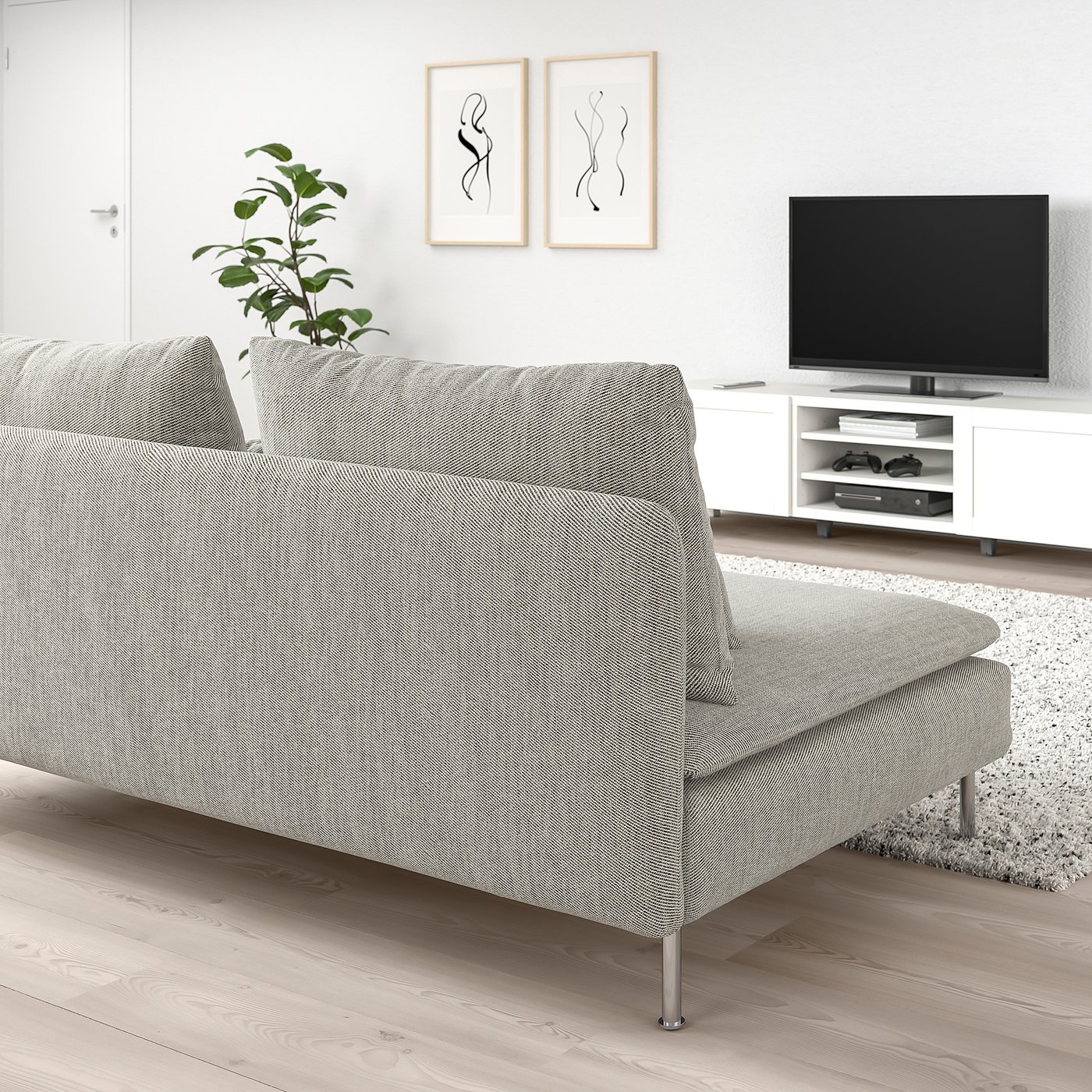SODERHAMN 3-seat section, Viarp beige/brown — picture 5