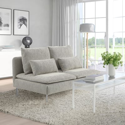 SÖDERHAMN Compact 3-seat section, Viarp beige/brown