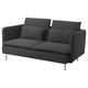 SÖDERHAMN Compact 3-seat sofa, Fridtuna dark grey