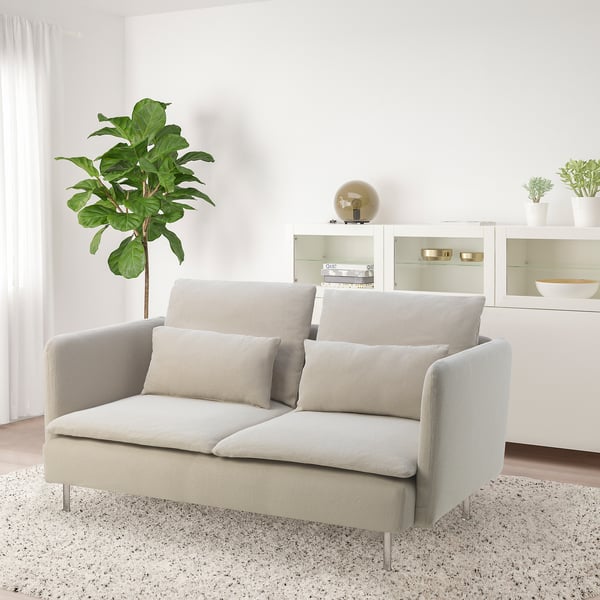 SÖDERHAMN Compact 3-seat sofa, Fridtuna light beige