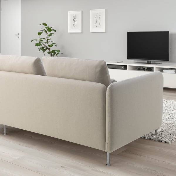 SÖDERHAMN Compact 3-seat sofa, Fridtuna light beige