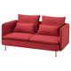 Option: SÖDERHAMN Compact 3-seat sofa, Tonerud red