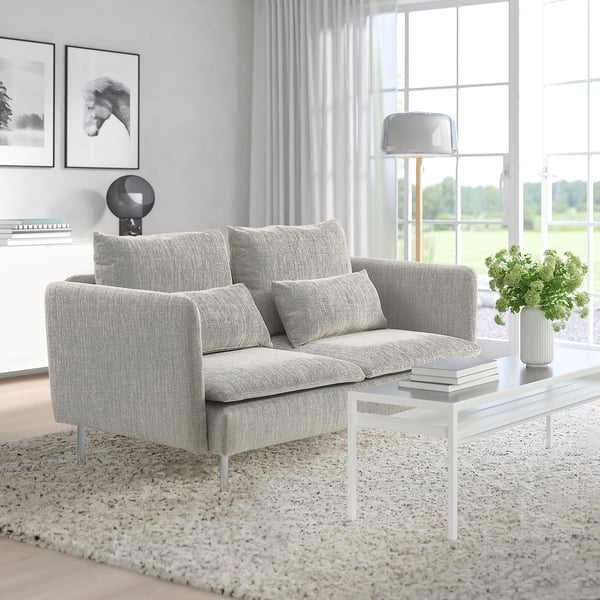 SÖDERHAMN Compact 3-seat sofa, Viarp beige/brown