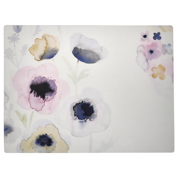 SOMMARFLOX Place mat, patterned flower/multicolour, 40x30 cm IKEA