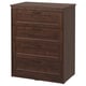 SONGESAND Chest of 4 drawers, brown, 82x104 cm