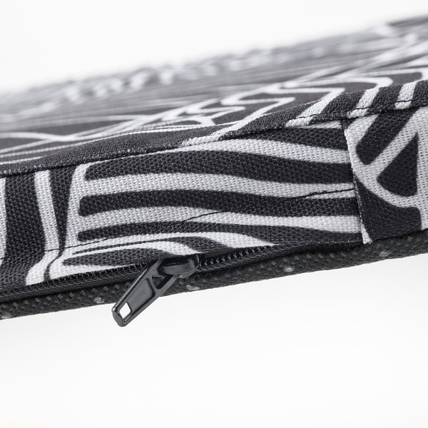 STAGGSTARR Chair pad, black/white, 36x36x2.5 cm