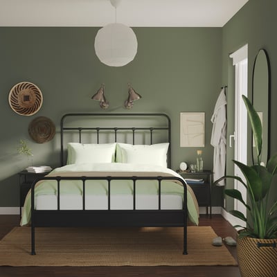 STJÄRNÖ / GRÅFJÄLLET Bedroom furniture, set of 3, anthracite, 150x200 cm