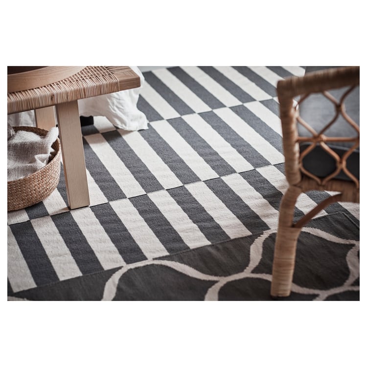 STOCKHOLM 2017 rug, flatwoven, handmade/striped grey, 250x350 cm IKEA