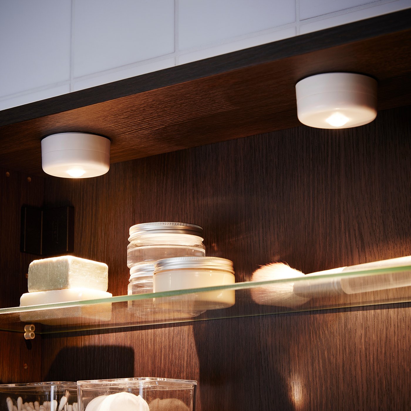 STÖTTA LED spotlight and clamp, batteryoperated white IKEA