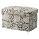 STRANDMON Slipcover for footstool, Ribersborg dark grey/beige