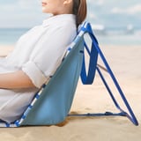 STRANDÖN Sun lounger, blue/white