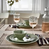 STRIMMIG Bowl, stoneware pale grey-green, 11 cm