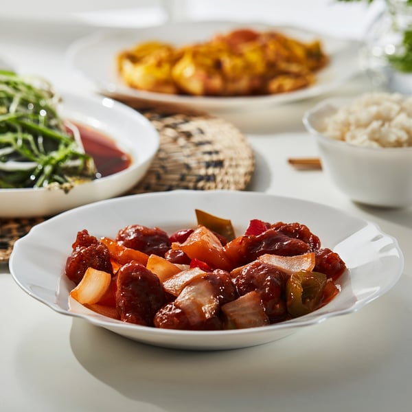 SVENSKMÅLLA Deep plate, white, 23 cm