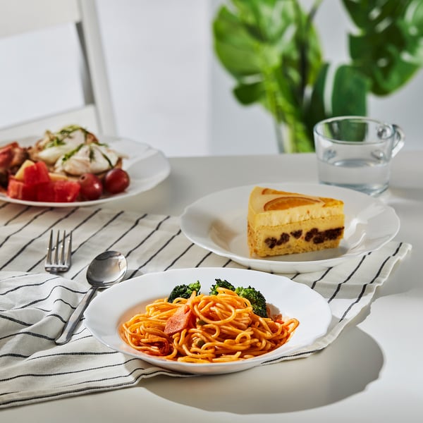 SVENSKMÅLLA Deep plate, white, 23 cm