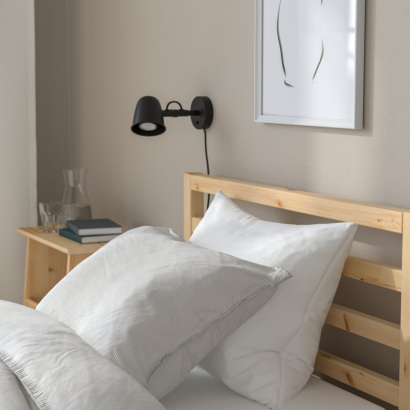TARVA bed frame, pine/Luroy, 90x200 cm — picture 5