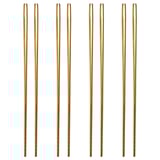 TILLAGD Chopsticks 4 pairs, brass-colour, 24 cm