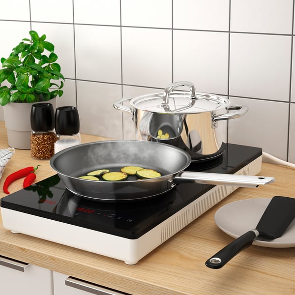 TILLREDA Portable induction hob, 2 zones white