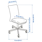 TOBERGET Swivel chair, Vissle black