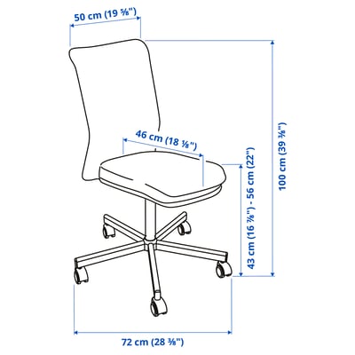 TOBERGET Swivel chair, Vissle black