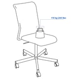TOBERGET Swivel chair, Vissle black