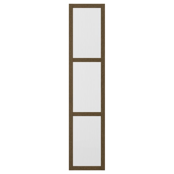 TONSTAD Door, brown/stained oak veneer glass, 50x229 cm