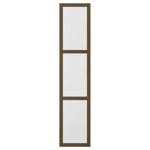 TONSTAD door: oak veneer, rectangular, three-panel, soft-close hinges.