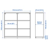 TONSTAD Shelving unit, off-white, 120x37x116 cm