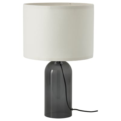 TONVIS Table lamp, smoked glass/white, 52 cm