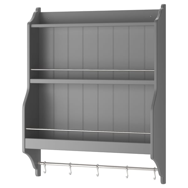 TORNVIKEN Plate shelf, grey, 80x100 cm