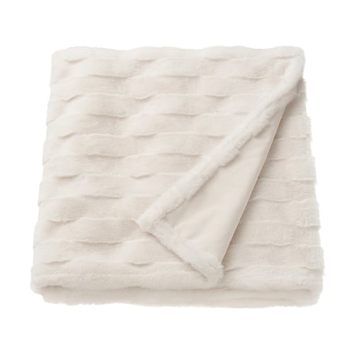 TORPSPIREA Throw, white, 130x170 cm