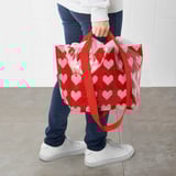 TOSSDAN Bag, red/heart, 27x18x27 cm/13 l