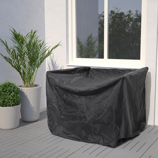 TOSTERÖ Cover for outdoor furniture - sofa, black - IKEA