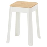 TRÄNNÖ Stool, white/pine