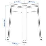 TRÄNNÖ Stool, white/pine