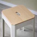 TRÄNNÖ Stool, white/pine