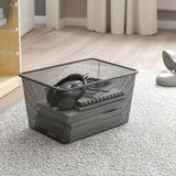 TROFAST Mesh storage box, dark grey, 42x30x23 cm