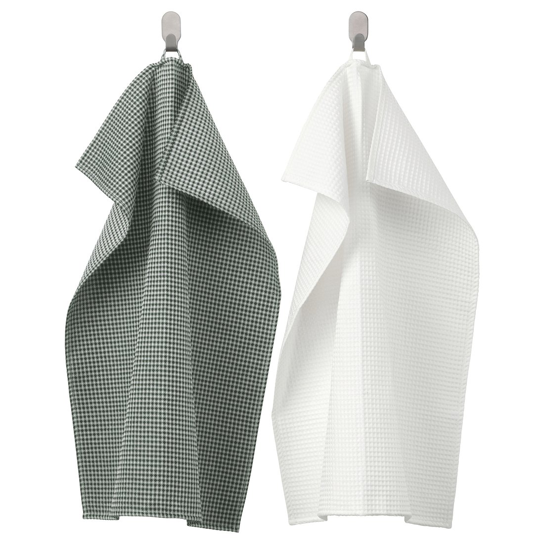 TROLLPIL Tea towel white, green IKEA