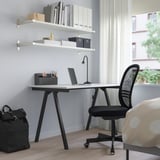 TROTTEN Desk, white/anthracite, 120x70 cm
