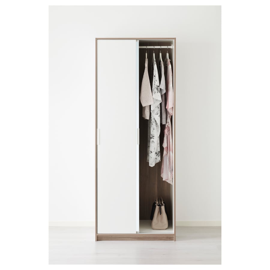 TRYSIL Wardrobe white, mirror glass IKEA
