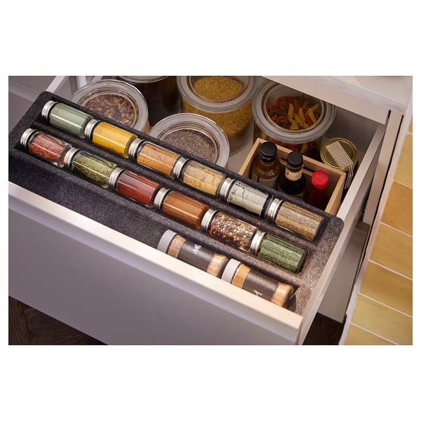 UPPDATERA Sliding organiser for drawer, grey, 60 cm