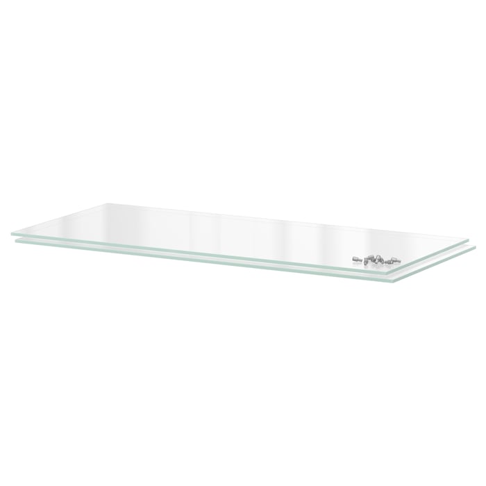 UTRUSTA shelf, glass, 80x37 cm IKEA