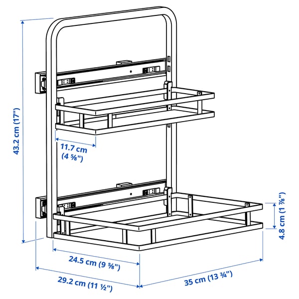 UTRUSTA Under-sink organiser, 35x29x43 cm