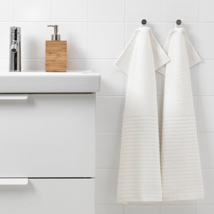 VÅGSJÖN Hand towel, white, 40x70 cm IKEA
