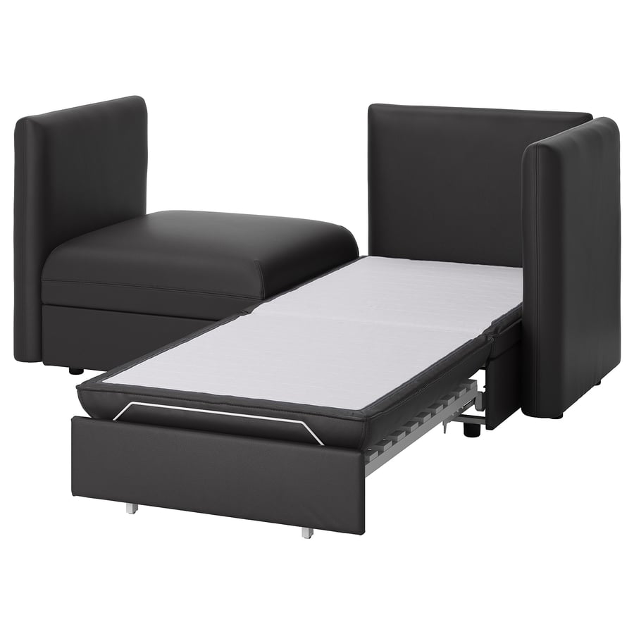 VALLENTUNA 2seat modular sofa with sofabed and storage/Murum black IKEA
