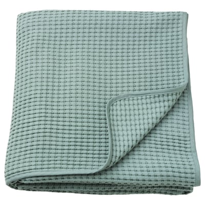 VÅRELD Bedspread, light grey-green, 230x250 cm