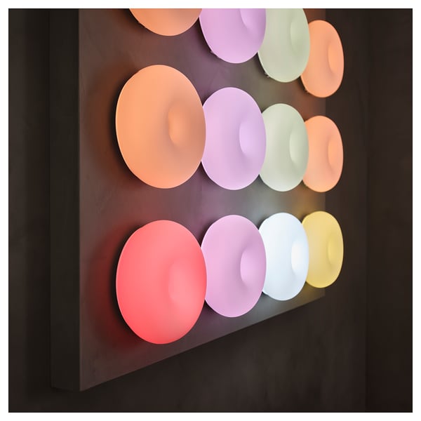 VARMBLIXT LED table/wall lamp, dimmable smart/white glass colour and white spectrum, 30 cm