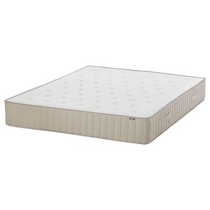 VATNESTRÖM bed mattress, white, rectangular, firm, with natural materials, pocket springs, comfort zones for pressure relief.