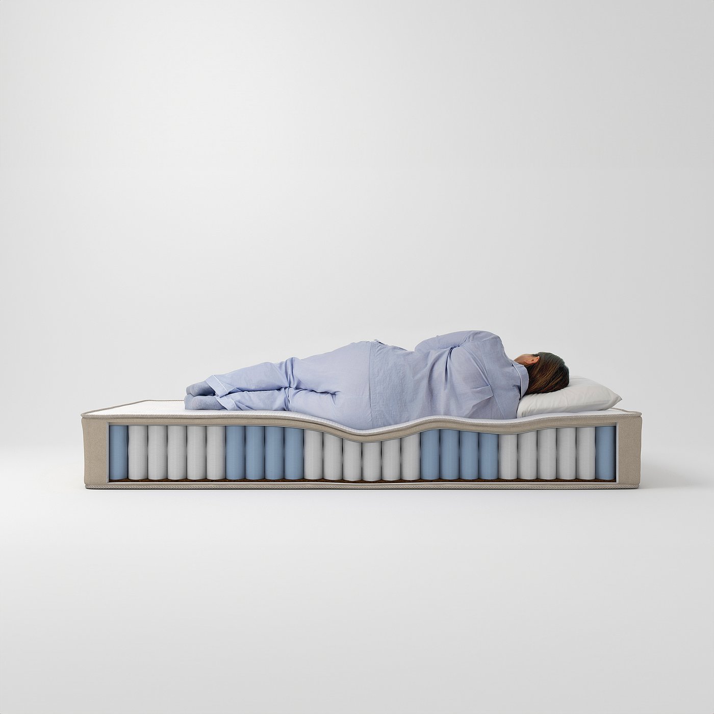 VATNESTROM pocket sprung mattress, firm/natural, 180x200 cm — picture 4